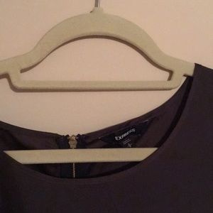 Express Size Small Long Dark Gray Top